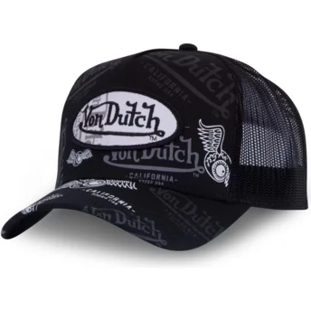 Cap zaoblená black snapback Von Dutch