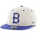 graue-snapback-kappe-mit-flachem-schirm-und-blauen-streifen-von-los-angeles-dodgers-mlb-von-47-brand