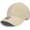 cepice-zaoblena-bezova-nastavitelny-9forty-linen-new-york-yankees-mlb-new-era