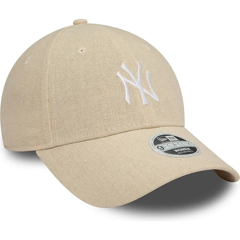 cepice-zaoblena-bezova-nastavitelny-9forty-linen-new-york-yankees-mlb-new-era
