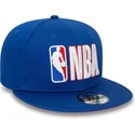 blaue-flache-snapback-kappe-9fifty-nba-logo-von-new-era