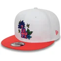 new-era-flat-brim-9fifty-floral-los-angeles-dodgers-mlb-white-and-red-snapback-cap