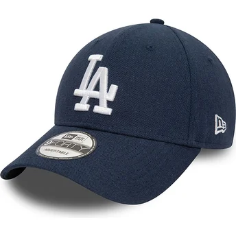 Verstellbare 9FORTY Kappe aus marineblauem Leinen der Los Angeles Dodgers MLB von New Era