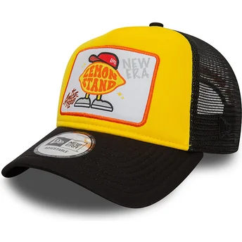 New Era Lemon Stand Life Gave Me Lemons A Frame Patch Yellow and Black Trucker Hat