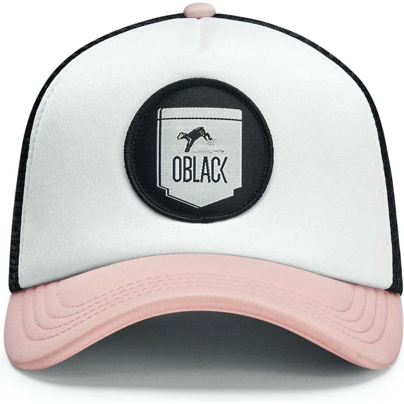 vit-svart-och-rosa-classic-trucker-keps-fran-oblack