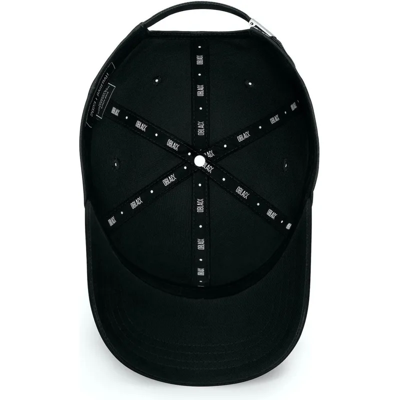 schwarze-verstellbare-curved-cap-mit-schwarzem-logo-baseball-peach-von-oblack