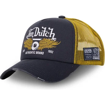 Čepice zaoblená šedá snapback CREW14 Von Dutch