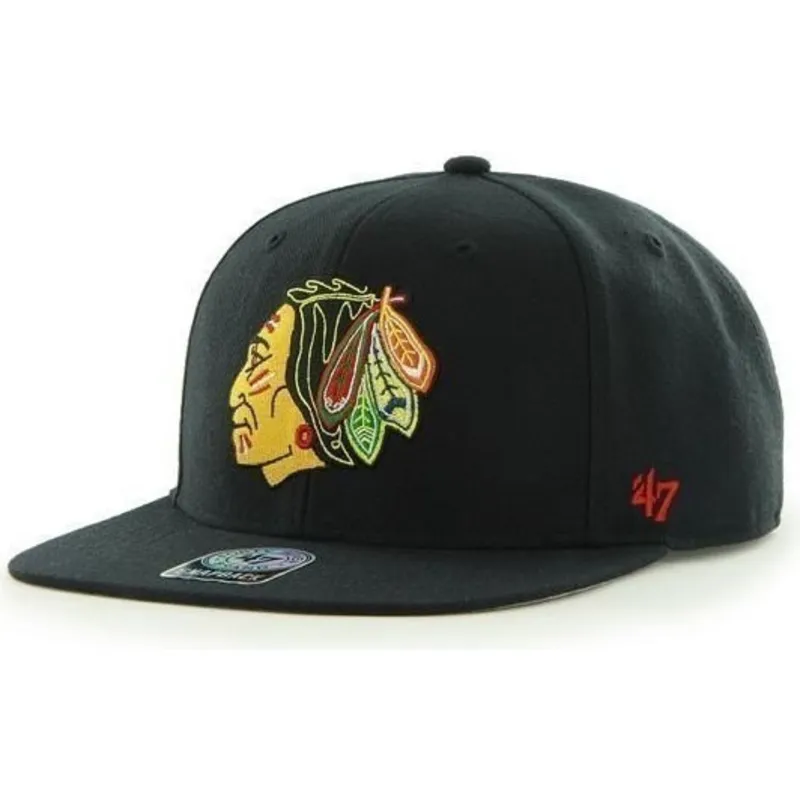 cepice-rovna-cerna-snapback-chicago-blackhawks-nhl-47-brand
