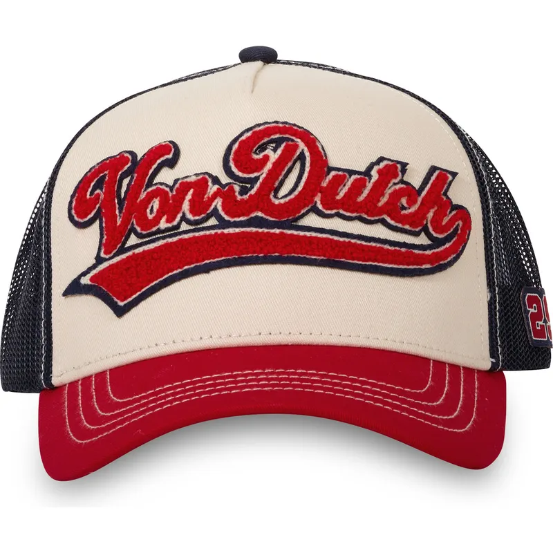 trucker-cap-beige-marineblau-und-rot-bas-von-von-dutch