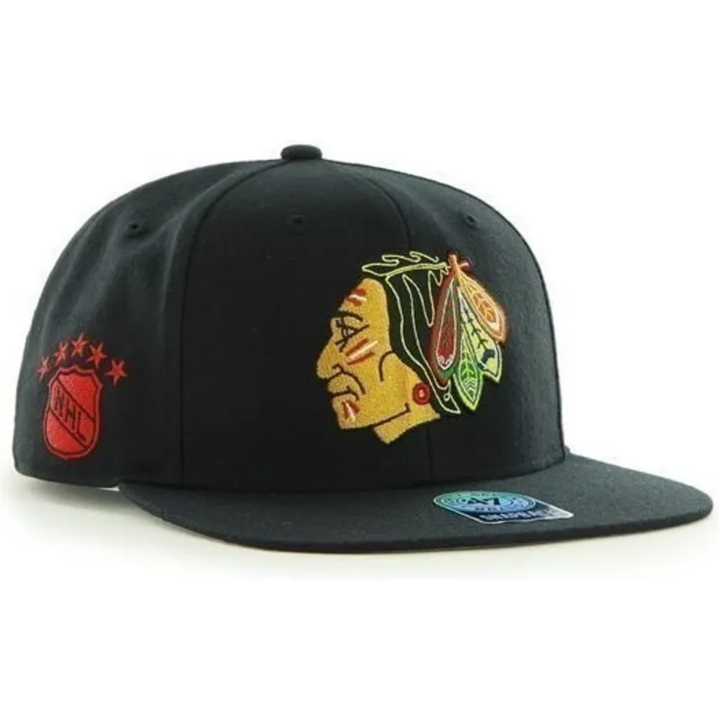cepice-rovna-cerna-snapback-chicago-blackhawks-nhl-47-brand