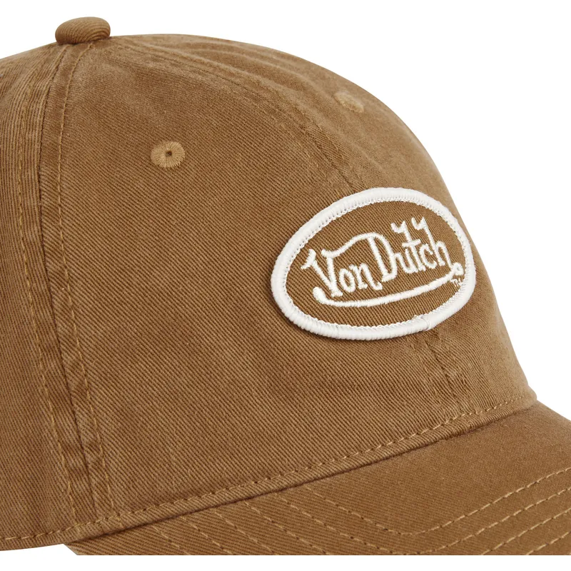 braune-verstellbare-curved-cap-log-arg-von-von-dutch