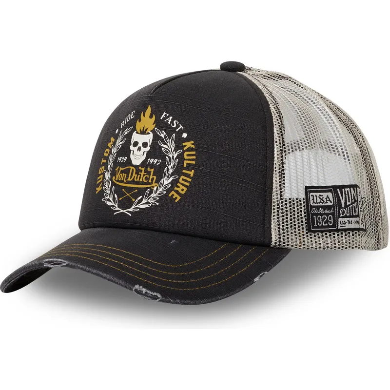 von-dutch-crew13-svart-och-gra-truckerkeps