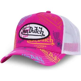 Cap zaoblená pink snapback Von Dutch