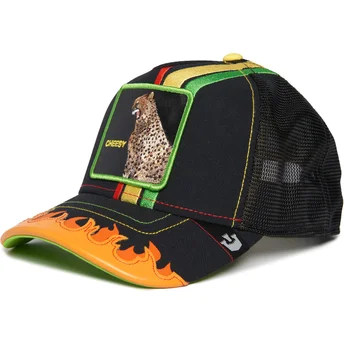 Čepice zaoblená žádné zvíře černá snapback guepardo Cheesy Dangerously Supercharged The Farm The Farm de Goorin Bros.