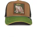 trucker-cap-braun-schwarz-und-krotegrun-battle-rash-zits-and-pimple-insert-coin-vol2-the-farm-von-goorin-bros