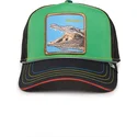 goorin-bros-grune-und-schwarze-trucker-kappe-krokodil-trouble-32-in-twenty-insert-coin-vol2-the-farm