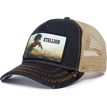 Čepice zaoblená žádné zvíře černá snapback caballo Stallion Model No. 5741110N Rodeo The Farm The Farm de Goorin Bros.