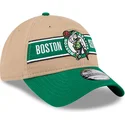 braune-und-grune-verstellbare-curved-cap-9twenty-draft-2024-der-boston-celtics-nba-von-new-era