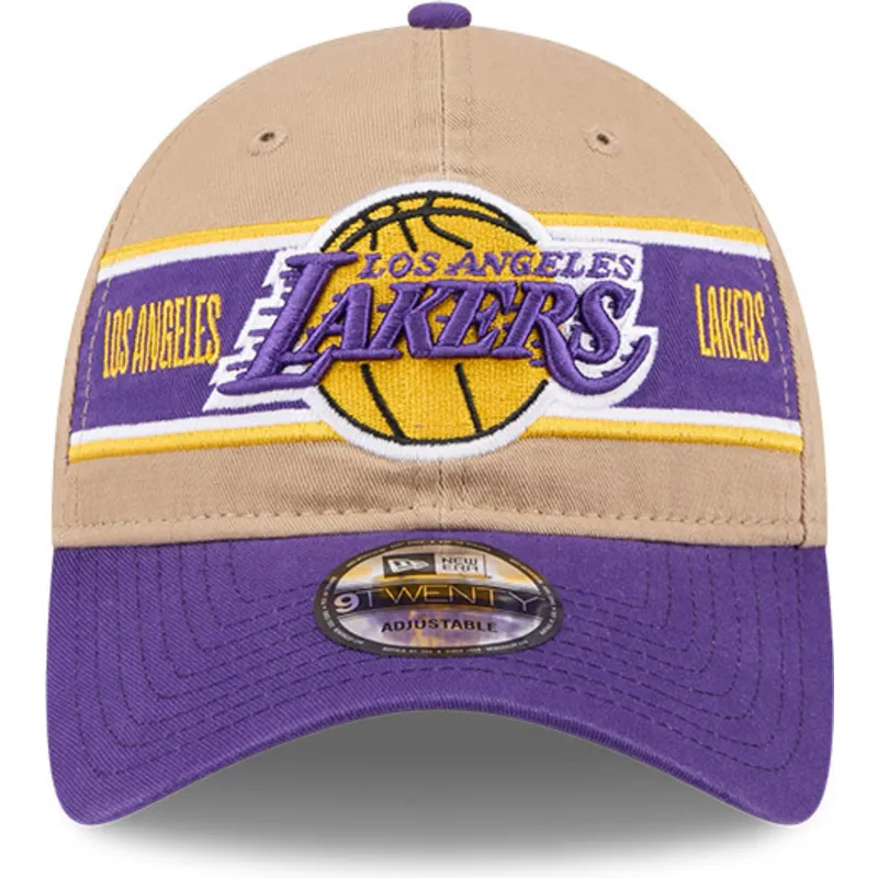 brun-och-lila-bojd-keps-justerbar-9twenty-draft-2024-av-los-angeles-lakers-nba-fran-new-era