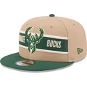 cepice-rovna-hneda-snapback-9fifty-draft-2024-milwaukee-bucks-nba-new-era