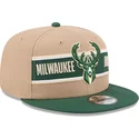 cepice-rovna-hneda-snapback-9fifty-draft-2024-milwaukee-bucks-nba-new-era