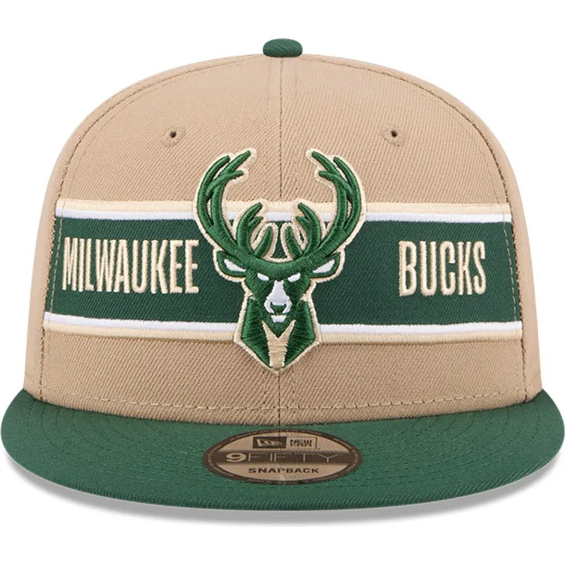 cepice-rovna-hneda-snapback-9fifty-draft-2024-milwaukee-bucks-nba-new-era