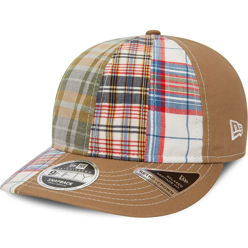brun-bojd-justerbar-keps-9fifty-retro-crown-relaxed-heritage-fit-fran-new-era-x-original-madras-trading-company