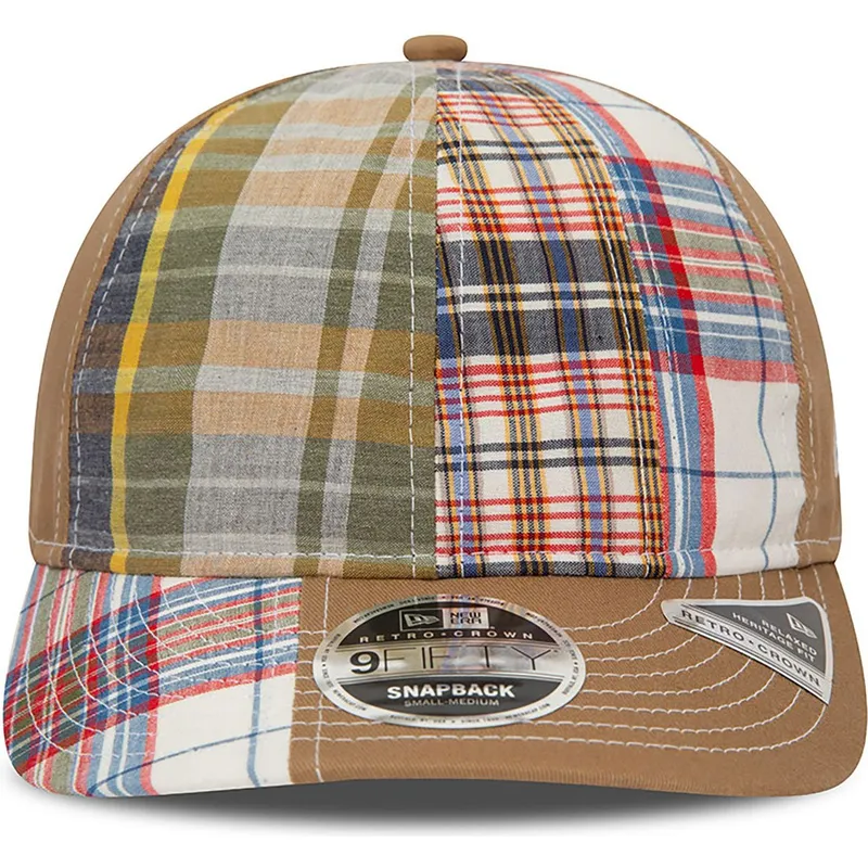 braune-gebogene-verstellbare-kappe-9fifty-retro-crown-relaxed-heritage-fit-von-new-era-x-original-madras-trading-company