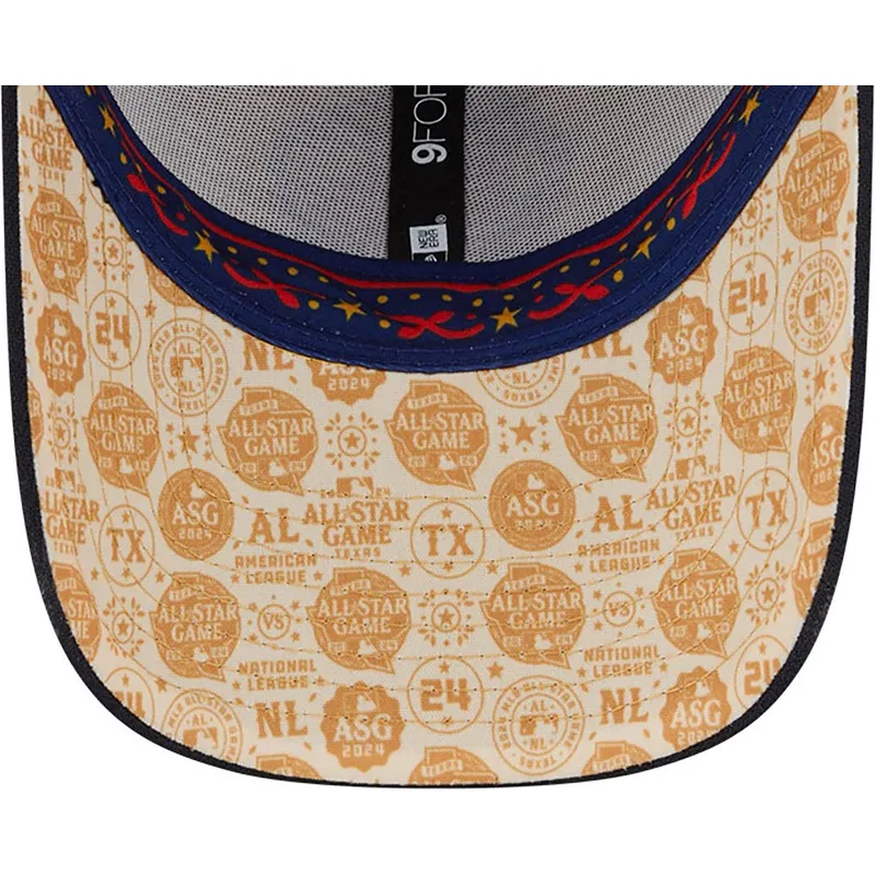 beige-und-marineblaue-gebogene-kappe-snapback-all-star-game-9forty-stretch-snap-fan-pack-von-mlb-von-new-era
