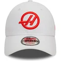 weisse-gebogene-snapback-kappe-9forty-von-haas-f1-team-formula-1-von-new-era