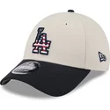 beige-und-marineblaue-snapback-kappe-9forty-stretch-snap-4th-of-july-der-los-angeles-dodgers-mlb-von-new-era