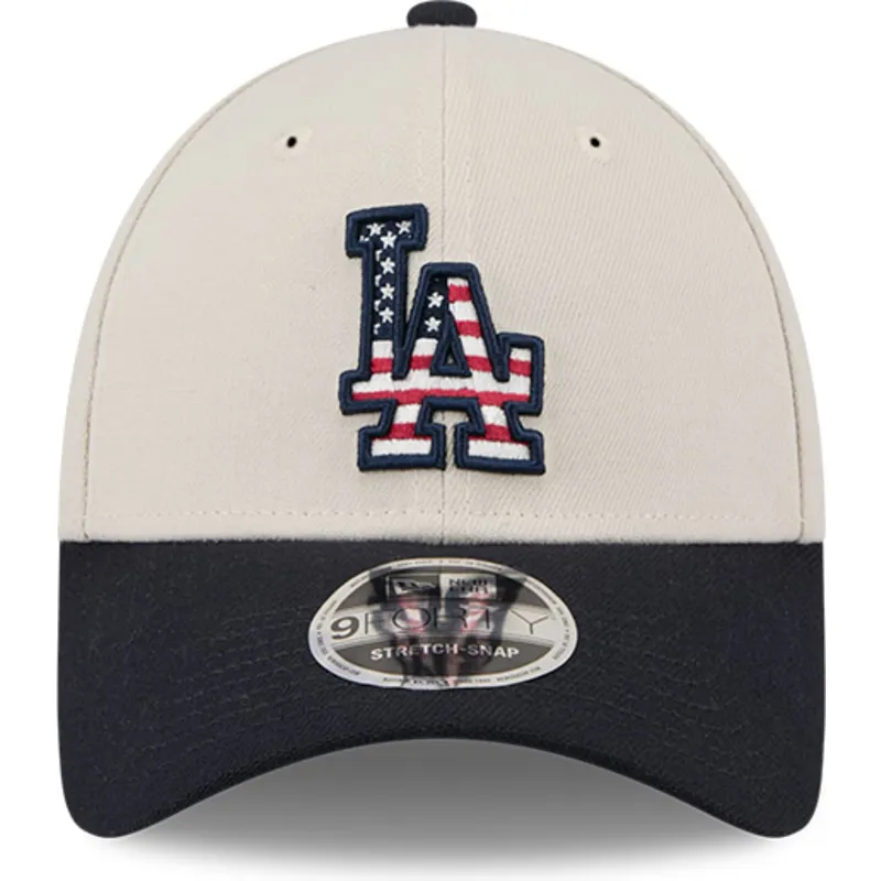 cepice-zaoblena-bezova-snapback-9forty-stretch-snap-4th-of-july-los-angeles-dodgers-mlb-new-era