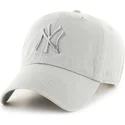 47-brand-mlb-new-york-yankees-clean-up-kappe-hellgrau-mit-grauem-logo