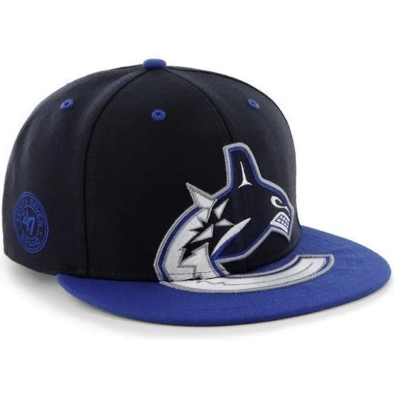 cap-rovna-black-snapback-vancouver-canucks-nhl-47-brand
