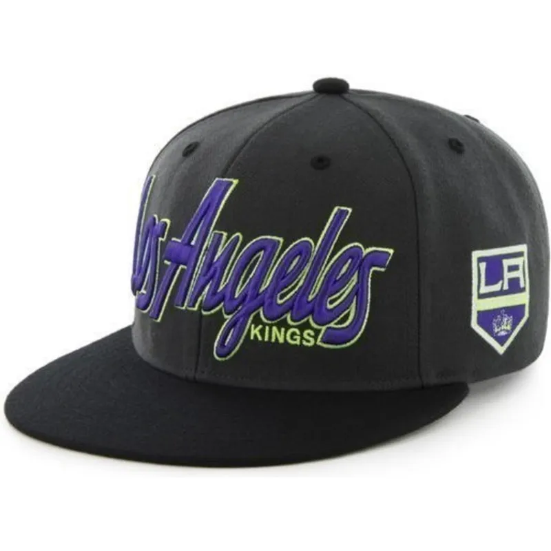 cepice-rovna-cerna-snapback-letras-los-angeles-kings-nhl-47-brand