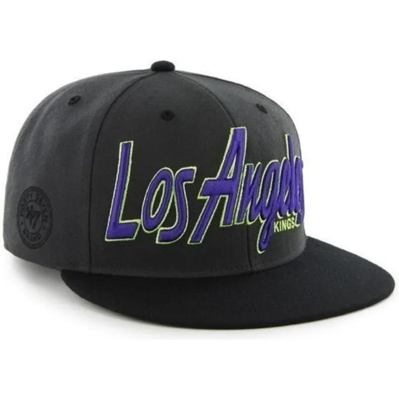 cepice-rovna-cerna-snapback-letras-los-angeles-kings-nhl-47-brand