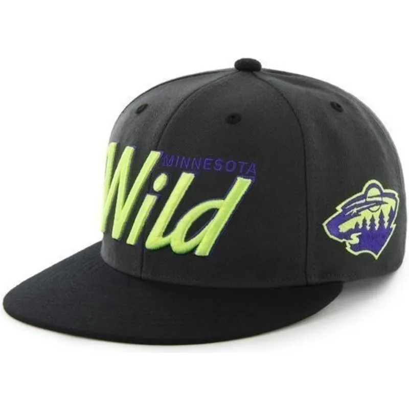 cepice-rovna-cerna-snapback-letras-minnesota-wild-nhl-47-brand cepice-rovna-cerna-snapback-letras-minnesota-wild-nhl-47-brand