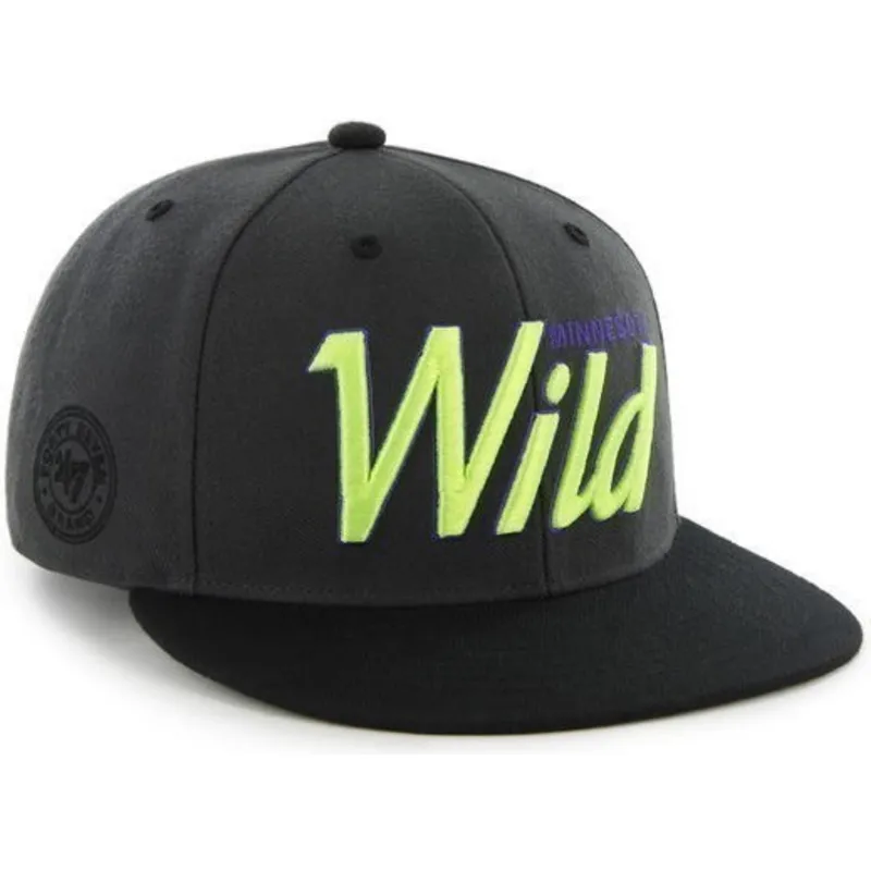 cepice-rovna-cerna-snapback-letras-minnesota-wild-nhl-47-brand cepice-rovna-cerna-snapback-letras-minnesota-wild-nhl-47-brand