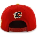 47-brand-flat-brim-script-logo-calgary-flames-nhl-black-snapback-cap