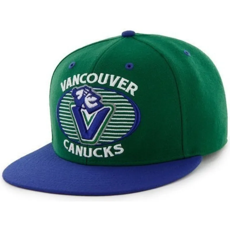 cepice-rovna-zelena-snapback-vancouver-canucks-nhl-47-brand