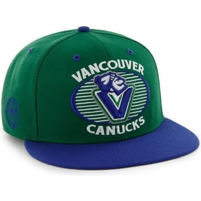 cepice-rovna-zelena-snapback-vancouver-canucks-nhl-47-brand