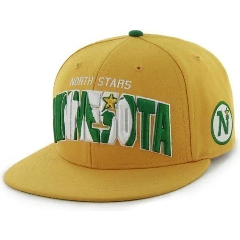 cepice-rovna-zluta-snapback-minnesota-north-stars-nhl-47-brand