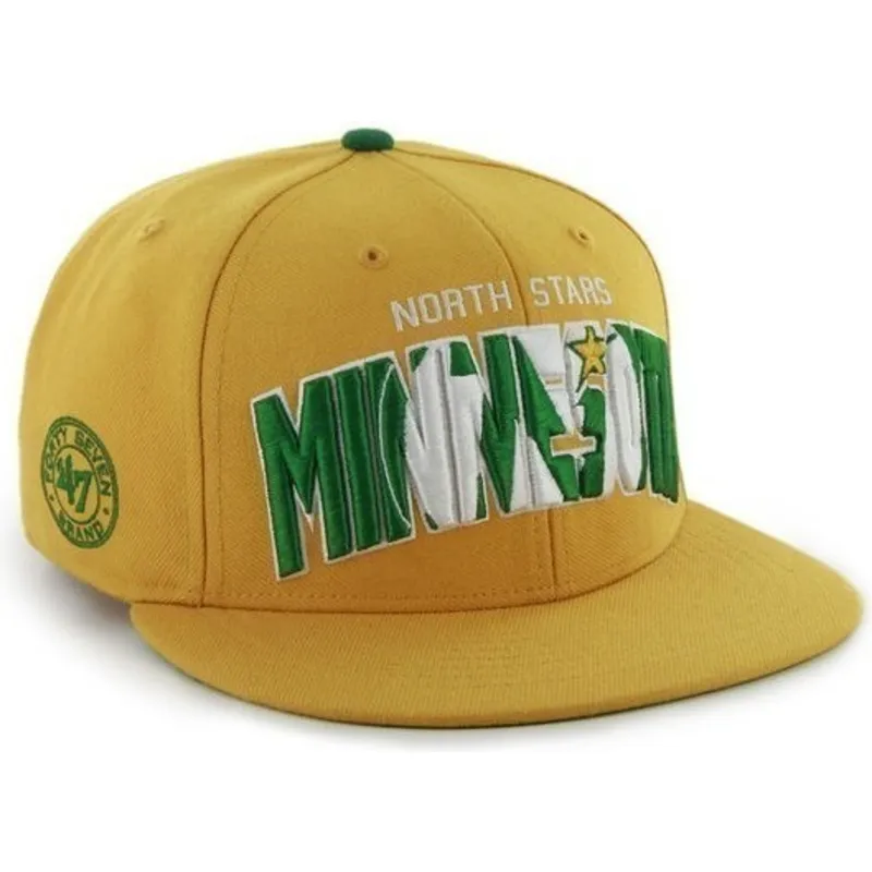 cepice-rovna-zluta-snapback-minnesota-north-stars-nhl-47-brand