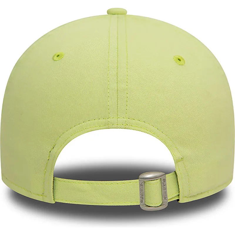 hellgrune-verstellbare-curved-cap-mit-grunem-logo-9forty-league-essential-der-los-angeles-dodgers-mlb-von-new-era