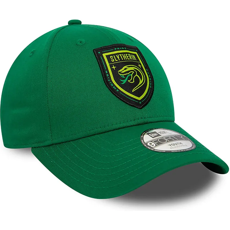 cepice-zaoblena-zelena-snapback-pro-deti-9forty-slytherin-harry-potter-new-era