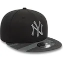 new-era-mlb-new-york-yankees-9fifty-contrast-snapback-kappe-fur-kinder-schwarz-mit-grauem-logo