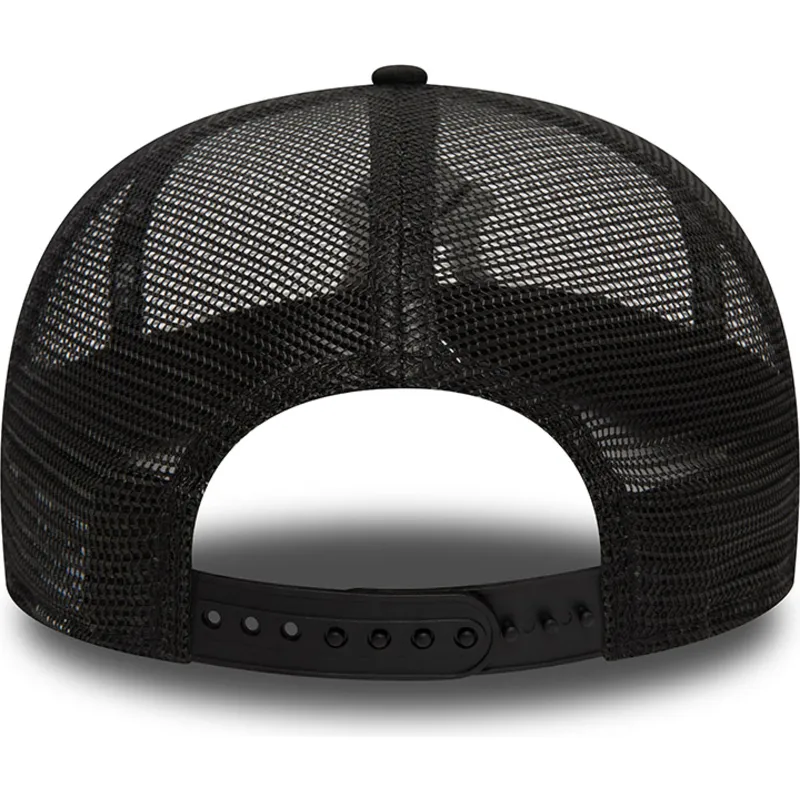 schwarze-flache-trucker-kappe-9fifty-embroidered-mesh-der-new-york-yankees-mlb-von-new-era