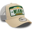 cepice-zaoblena-bezova-snapback-a-frame-license-plate-miami-ciudades-y-playas-new-era