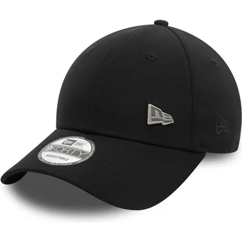 Ρυθμιζόμενο μαύρο καπέλο με καμπύλη 9FORTY Pin της New Era