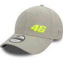 9forty-suede-valentino-rossi-vr46-motogp-verstellbare-graue-kappe-mit-gebogenem-schirm-von-new-era